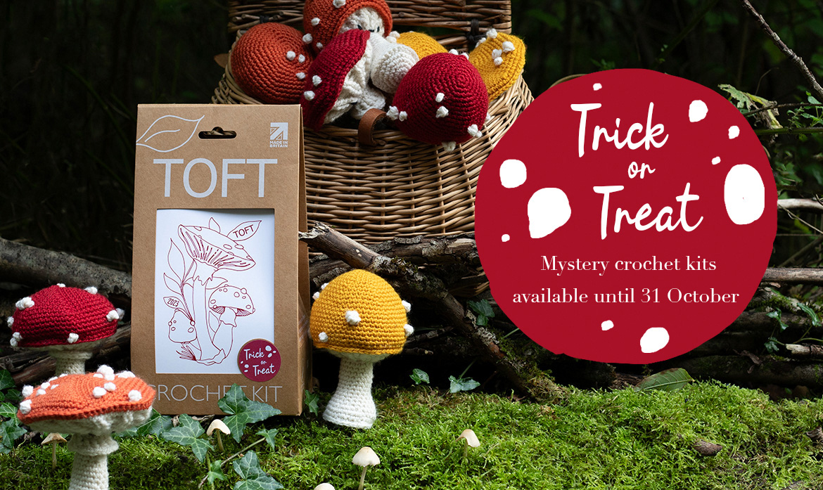 toft trick or treat lucky dip mushroom houseplants toadstools halloween handdye limited
